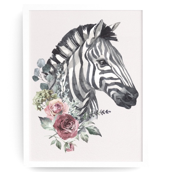 Other - Watercolor Zebra Wall Art Poster Print UNFRAMED